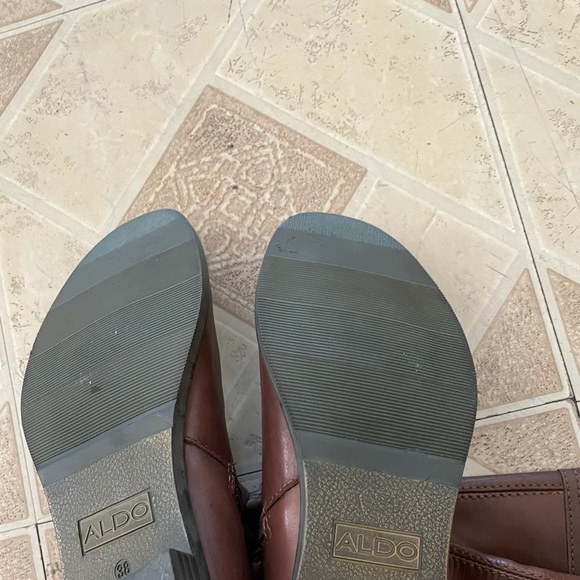 Aldo Brown Tall Leather Boots - Picture 5 of 11